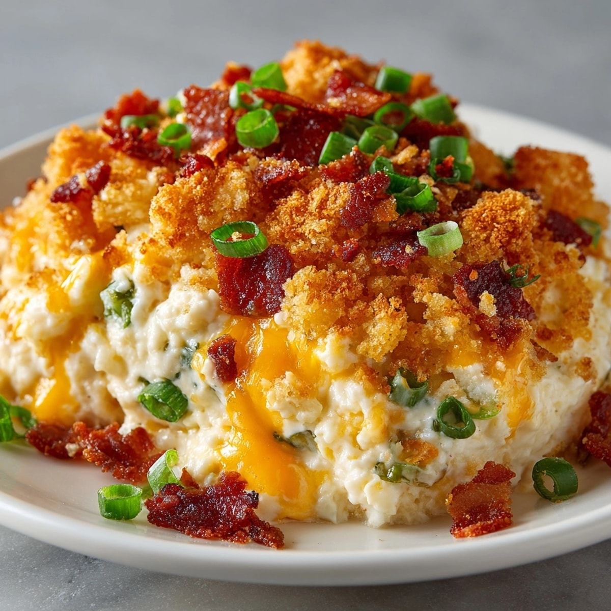 Game Day Jalapeño Popper Dip in slow cooker bubbling with golden panko topping, ready to serve.