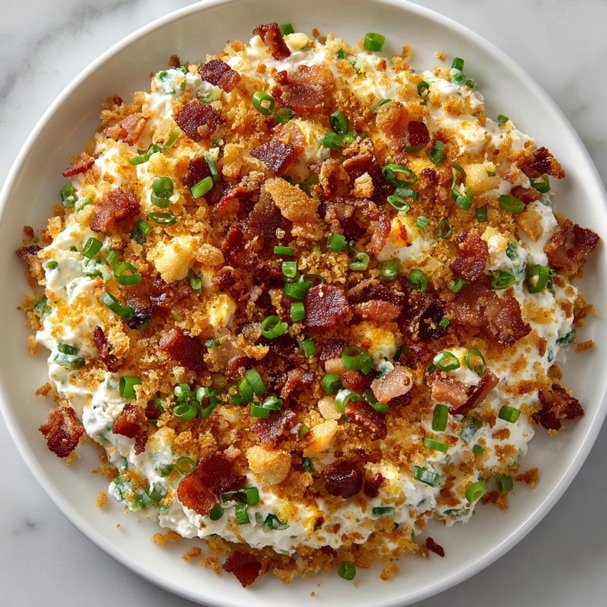 Slow-cooked Game Day Jalape&ntilde;o Popper Dip served hot with crunchy crackers and crisp green onions.