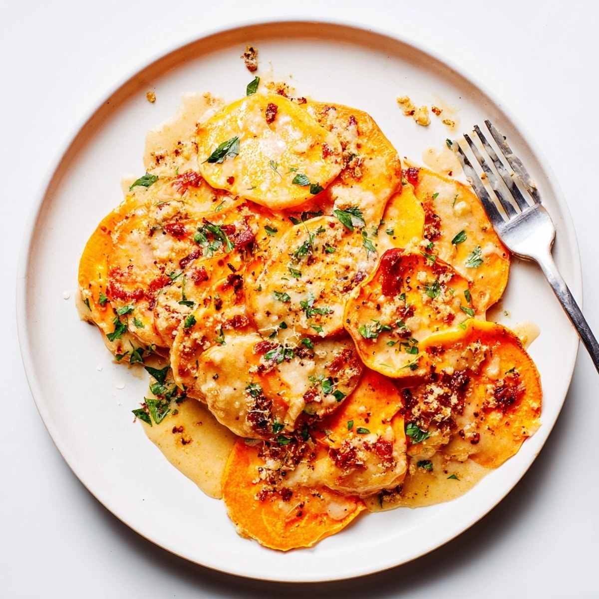 Savory bake: Homemade Cajun Sweet Potato Gratin, a flavorful alternative to traditional sweet potatoes.