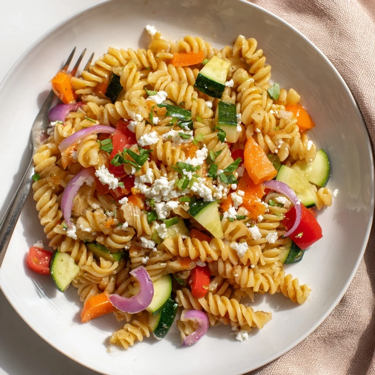 Pasta Salad Seasonal Veggies