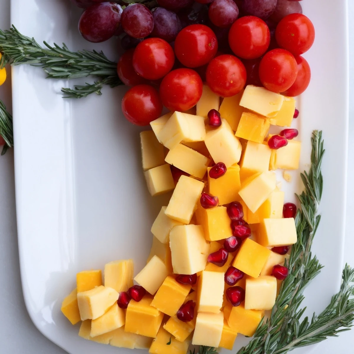 Delicious Christmas Stocking Snack Tray with salami and cheese; a delightful array of holiday appetizers.