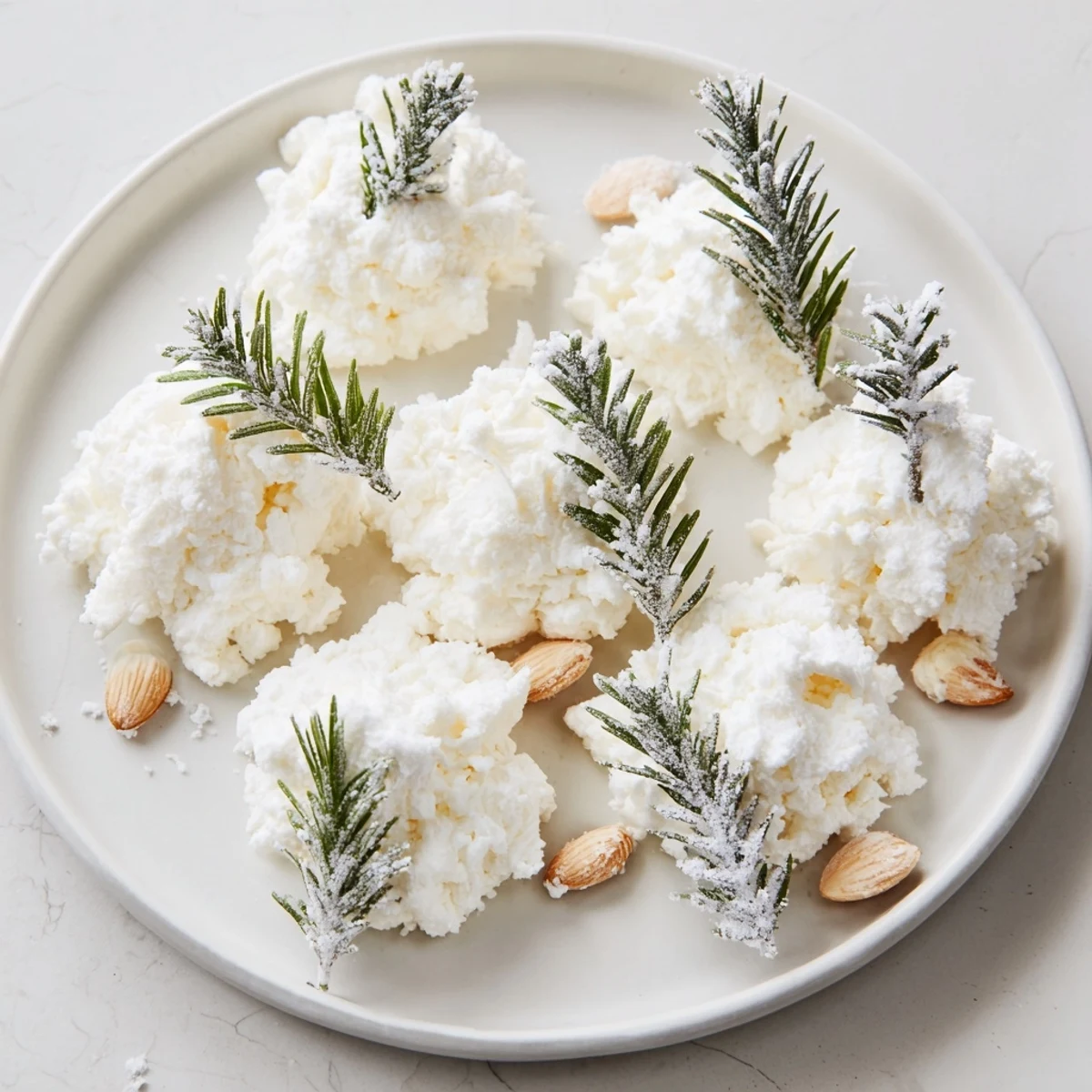 This gorgeous The Frosted Pine cheeseboard boasts sugared rosemary and almond pinecones for a holiday treat.