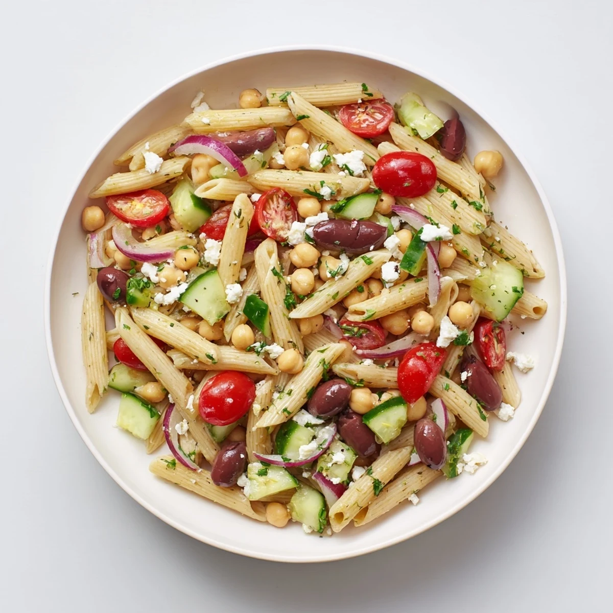 Mediterranean Pasta Salad Chickpeas