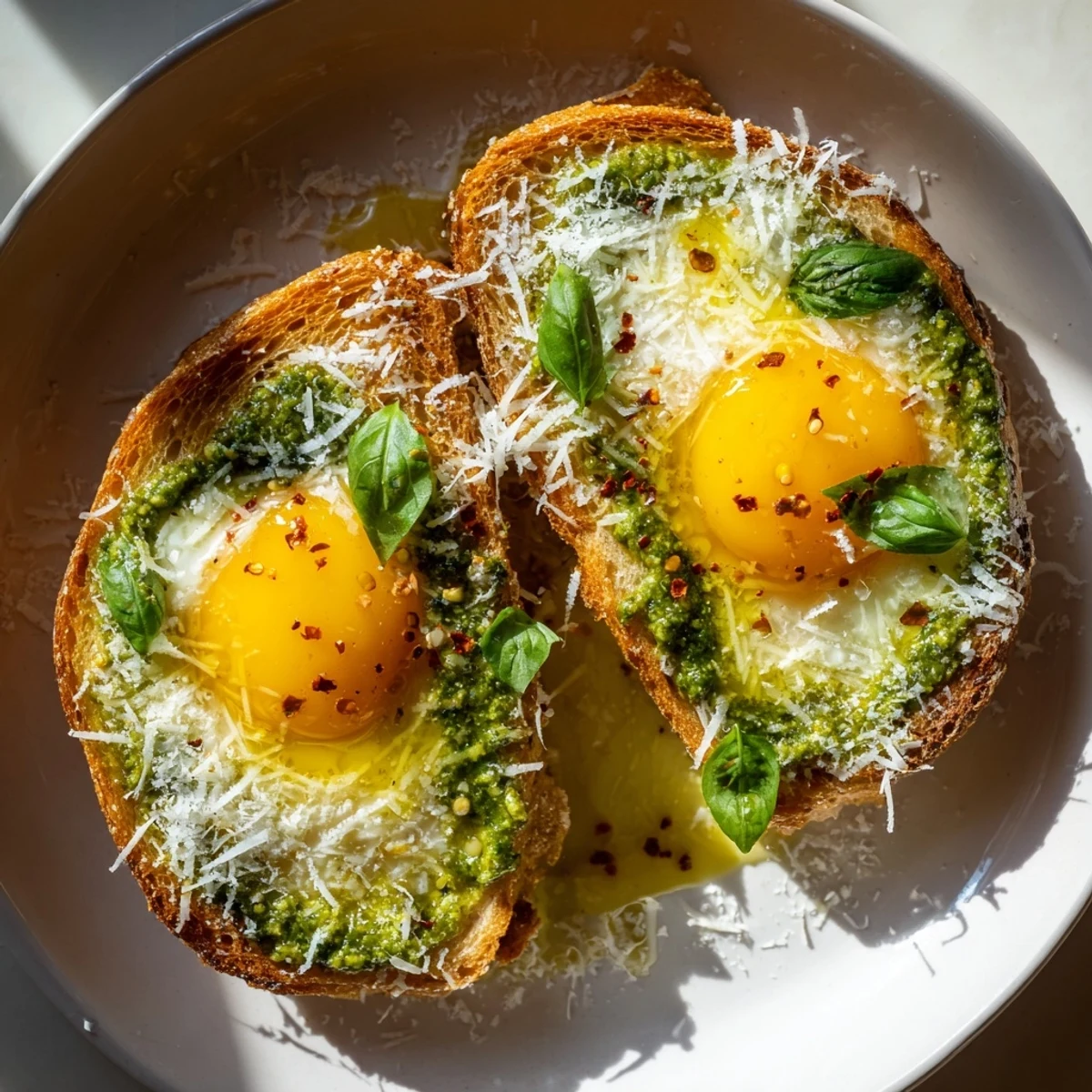 Pesto Egg Toast