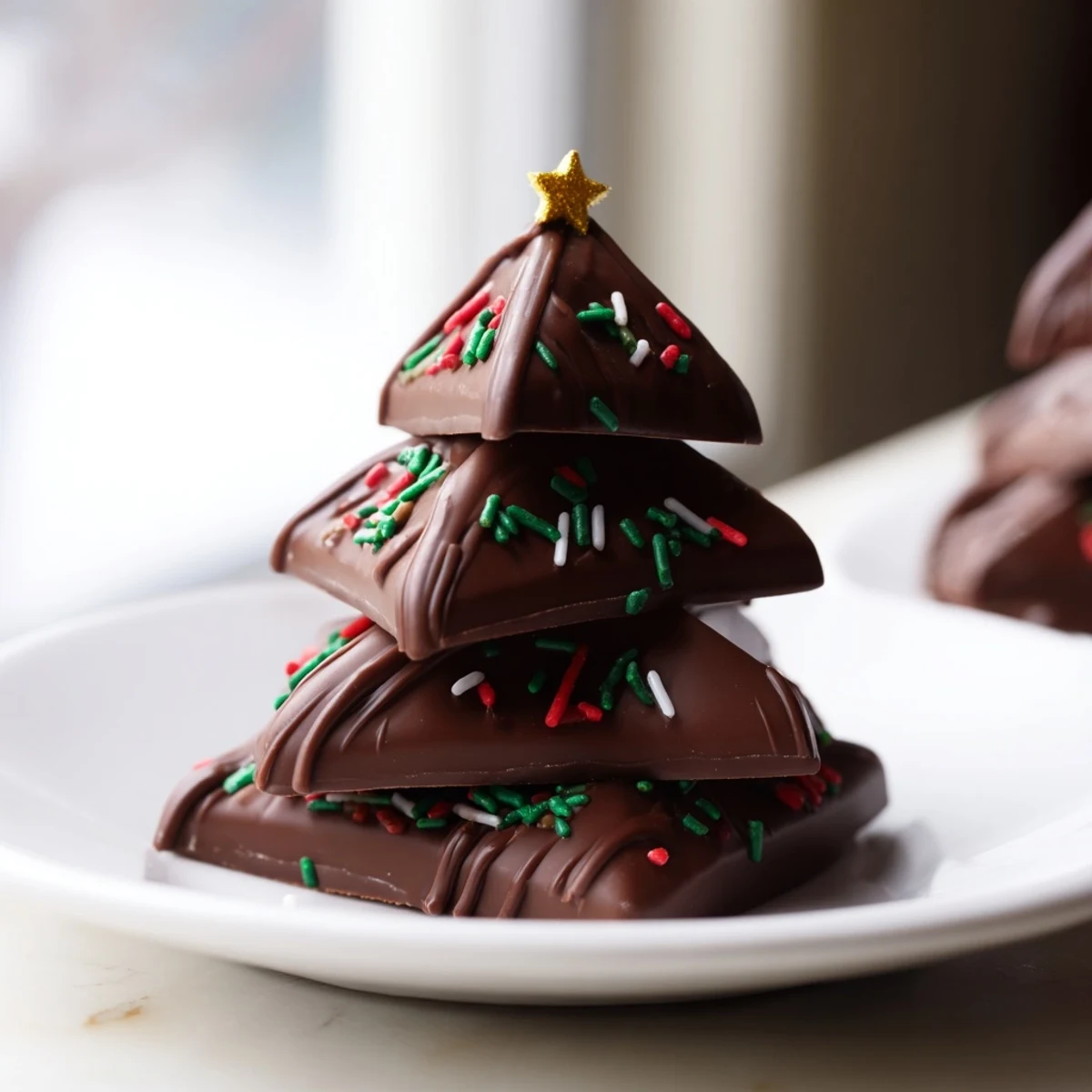 Chocolate Kinder Christmas Trees