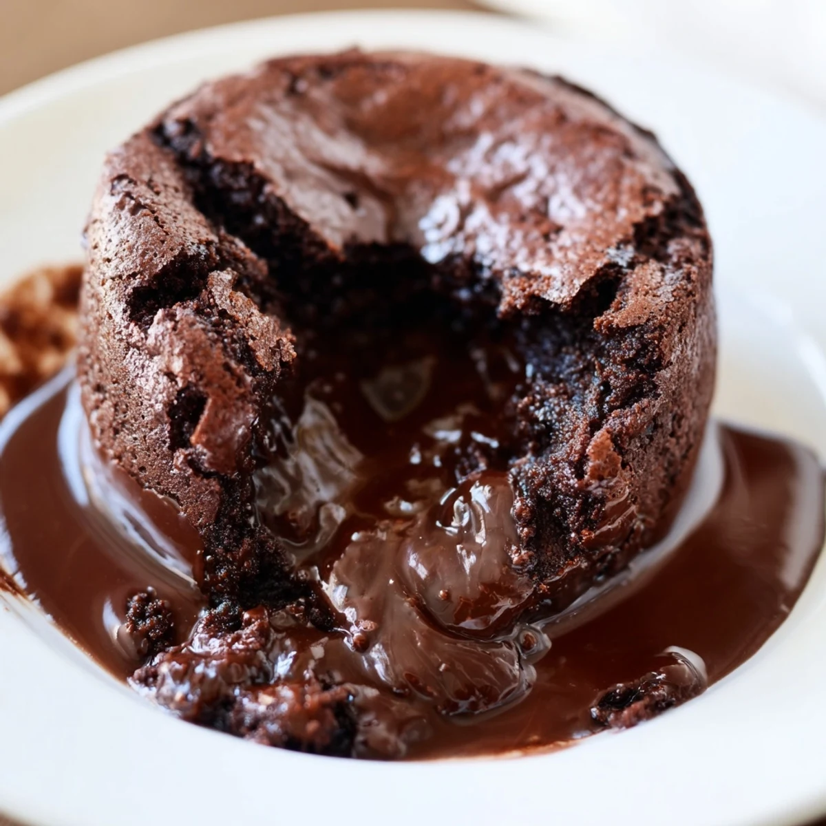 Warm Ina Garten Brownie Pudding, with a crackly top and rich, molten chocolate center.