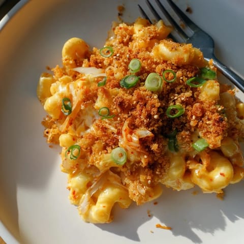 Spicy Kimchi Mac Cheese