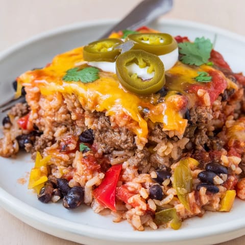 Tex-Mex Beef Rice Casserole