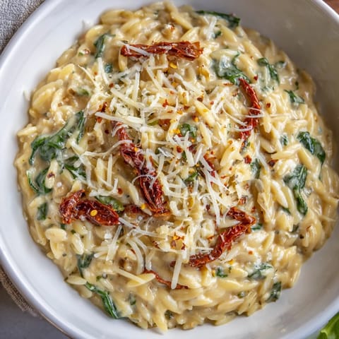 Creamy Tuscan Orzo Bowl
