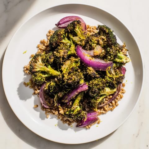 Warm Roasted Broccoli Farro