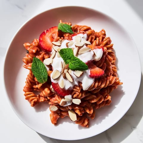 Sweet Strawberry Yogurt Pasta