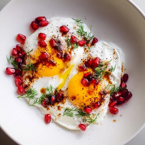 Çılbır with sumac pomegranate
