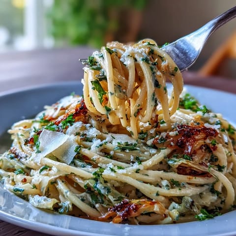 A rustic skillet of Cabbage Pasta with Garlic and Parmesan, garnished with lemon zest and parsley, ready to serve on a cozy table.