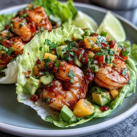 Lightened-Up Mango Salsa Shrimp