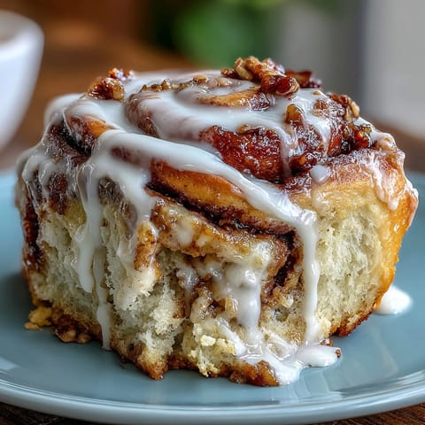 Warm banana bread cinnamon rolls with gooey cinnamon filling, perfect for breakfast or dessert.  