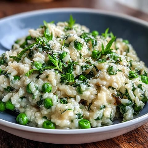 Spring Pea Mint Risotto