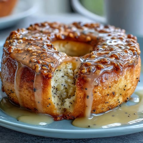 Fluffy lemon poppy seed protein bagels with a light lemon glaze, perfect for a high-protein breakfast or snack.  