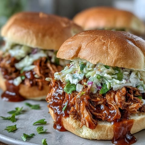 Pulled BBQ Chicken Sandwiches
