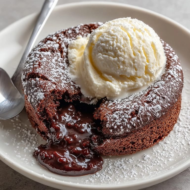 American-style cinnamon spiced chocolate lava cakes, gooey chocolate inside, perfect for a cozy dessert.