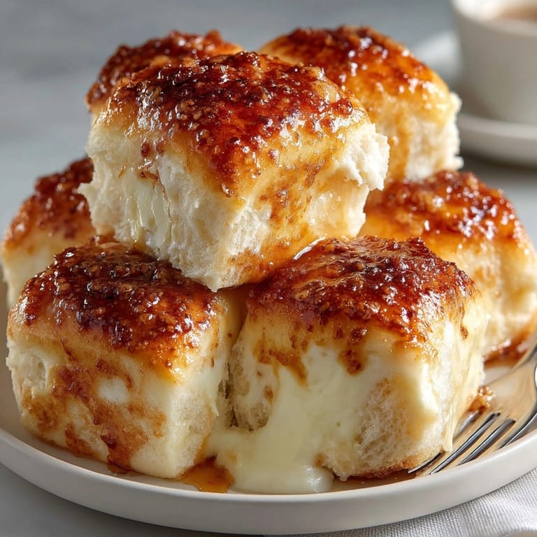 Hawaiian cinnamon rolls filled with smooth cream cheese, served in a cozy baking dish.