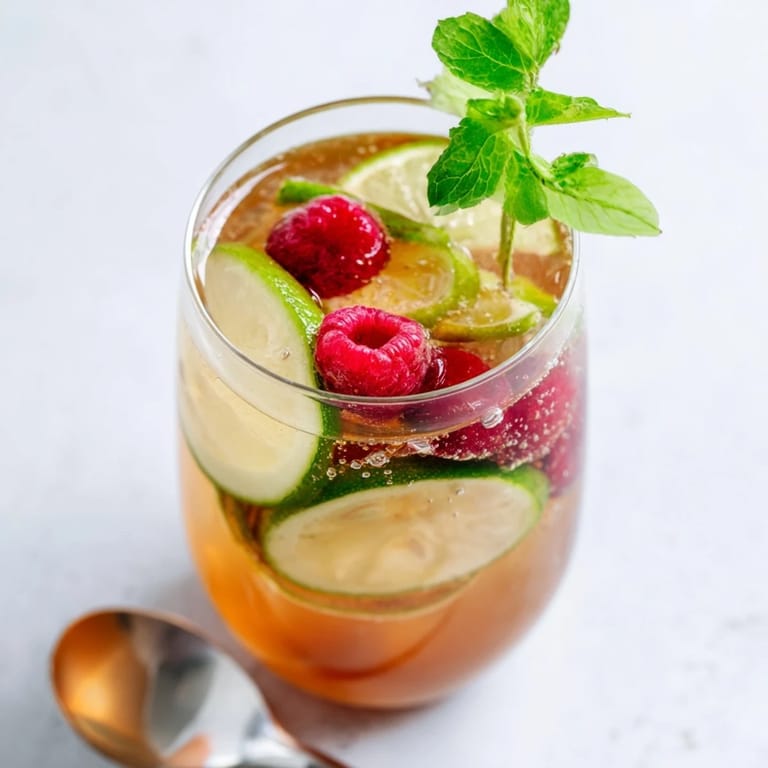 Colorful fruit-infused fermented drinks, perfect kombucha-style mocktails for summer gatherings.  