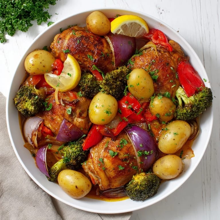 Tender Lazy Gourmet Chicken & Vegetable One-Pot, perfect for hassle-free weeknight dinners.