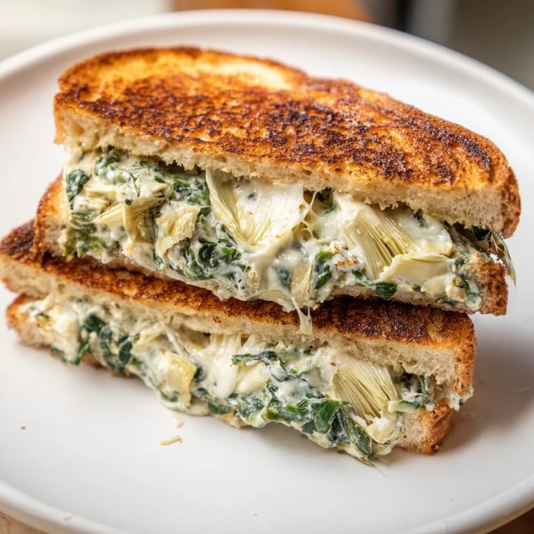 Imagine warm, cheesy Air Fryer Spinach & Artichoke Dip Grilled Cheese, with a delightful, golden crust.