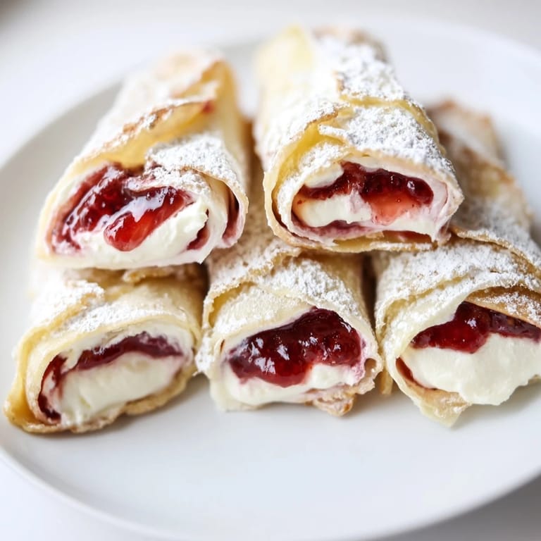 Enjoy creamy jam-filled Snow Angel Tortilla Wraps, a quick snack served with a generous dusting of sugar.