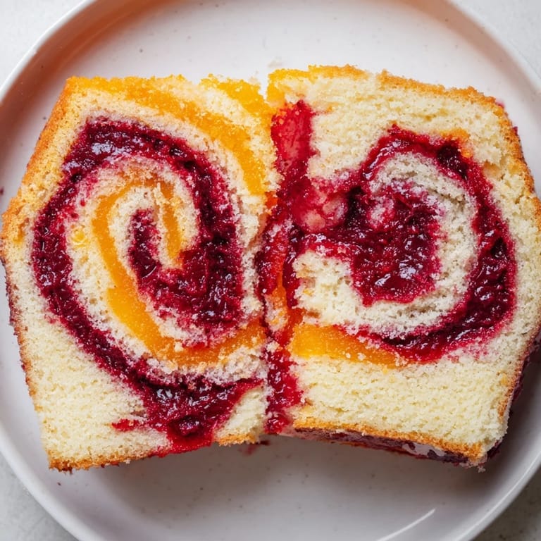 This cranberry orange swirl cake reveals a stunning color contrast and holiday flavors in each bite.