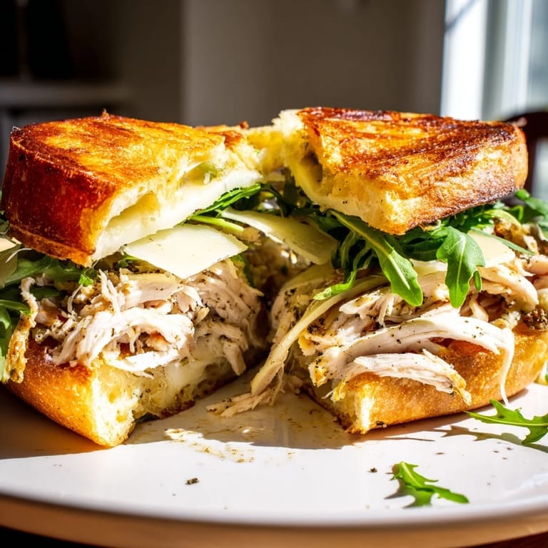A perfectly grilled Leftover Pizza Chicken Sandwich, showcasing tender chicken nestled between pizza slices.