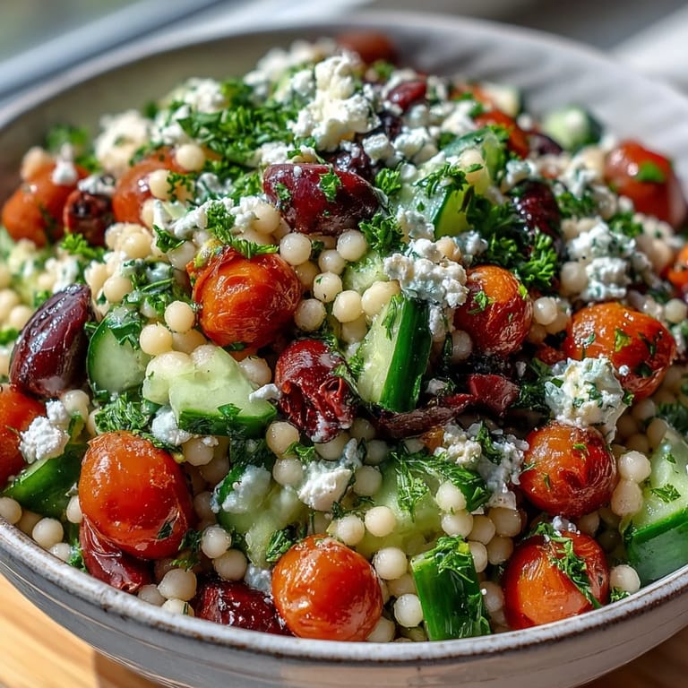 Fresh parsley and kalamata olives add a bright, authentic finish to this vegetarian dish.