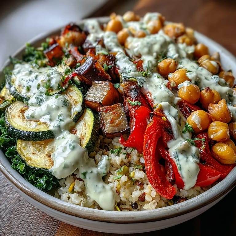 This Mediterranean Buddha Bowl Meal Prep photo highlights a nutritious vegan meal with steamed kale, roasted veggies, and pistachio-studded bulgur, ready to enjoy or store.