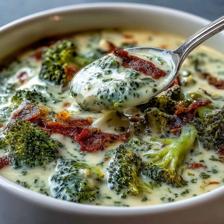 Velvety broccoli cheddar soup made lighter with Greek yogurt, served hot with a sprinkle of cheddar for extra richness.