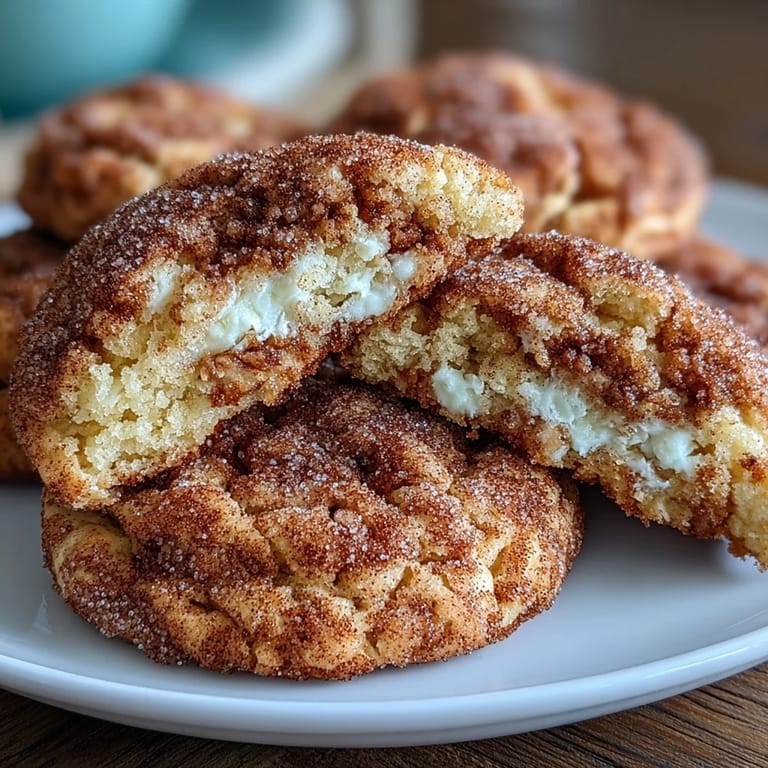 Tangy cottage cheese snickerdoodle cookies with a fragrant cinnamon sugar coating and chewy texture.
