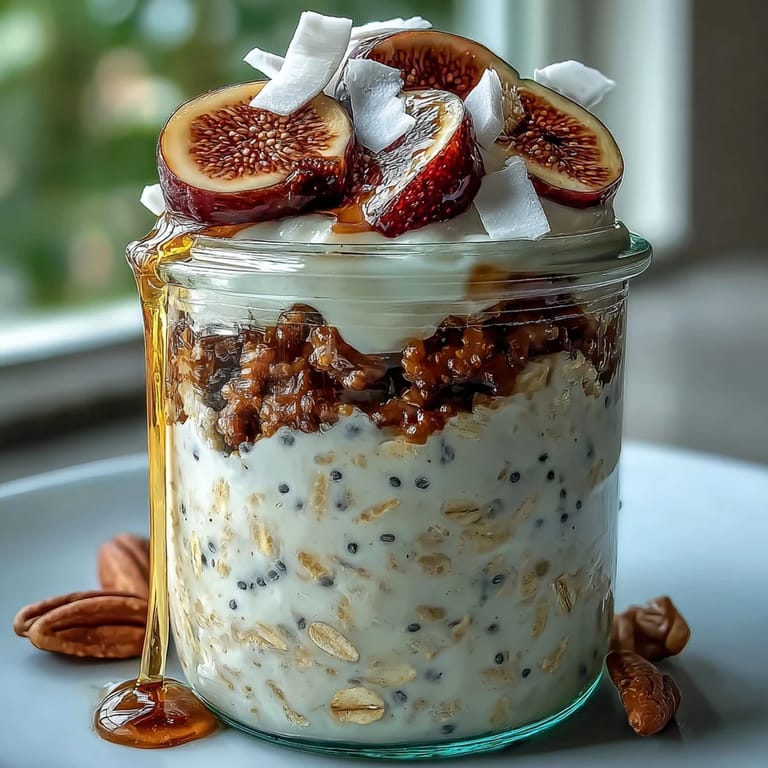 Creamy overnight oats with chia seeds and strawberries, a make-ahead breakfast packed with fiber and natural sweetness.