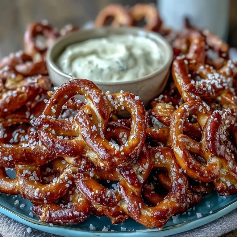 A festive Game Day Baseball Snack Board with Pretzels and Dips, complete with crunchy veggies, pickles, and savory meats for a winning spread.
