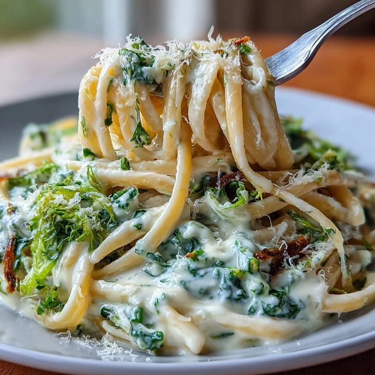 Classic fettuccine Alfredo transformed with cabbage, butter, and heavy cream for a creamy, flavorful vegetarian dinner.