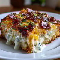 Creamy, cheesy Cracker Barrel hashbrown casserole with golden crust and melted cheddar topping, perfect for breakfast or brunch.